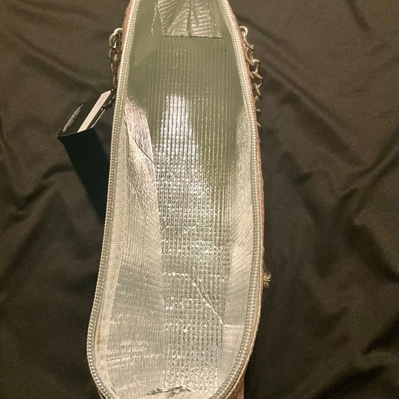 bebe Glitter Rose Gold Purse/Bag with Chain - Brand New with Tag Good Condition - Picture 2 of 4